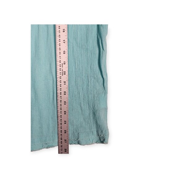 Bandolino | Long Sleeve Blouse | Women's | XL | Aqua/Turquoise | Pintuck Placket - Picture 6 of 10